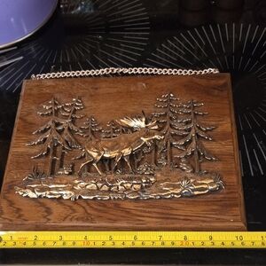 Source Unknown Rustic Moose Wall Decor - Brown and Silver